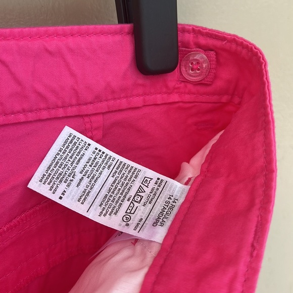 Old Navy Girls Pink Chino Style Shorts Size 14 Adjustable Waist 4'' Inch Inseam - Picture 3 of 3